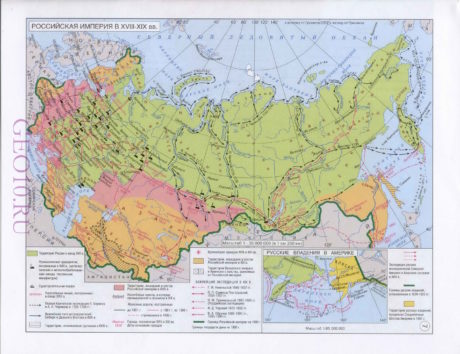 Карта Российской империи XVIII-XIX веков