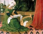 Женщина, моющая бельё. Фрагмент картины «Рождество Богоматери»